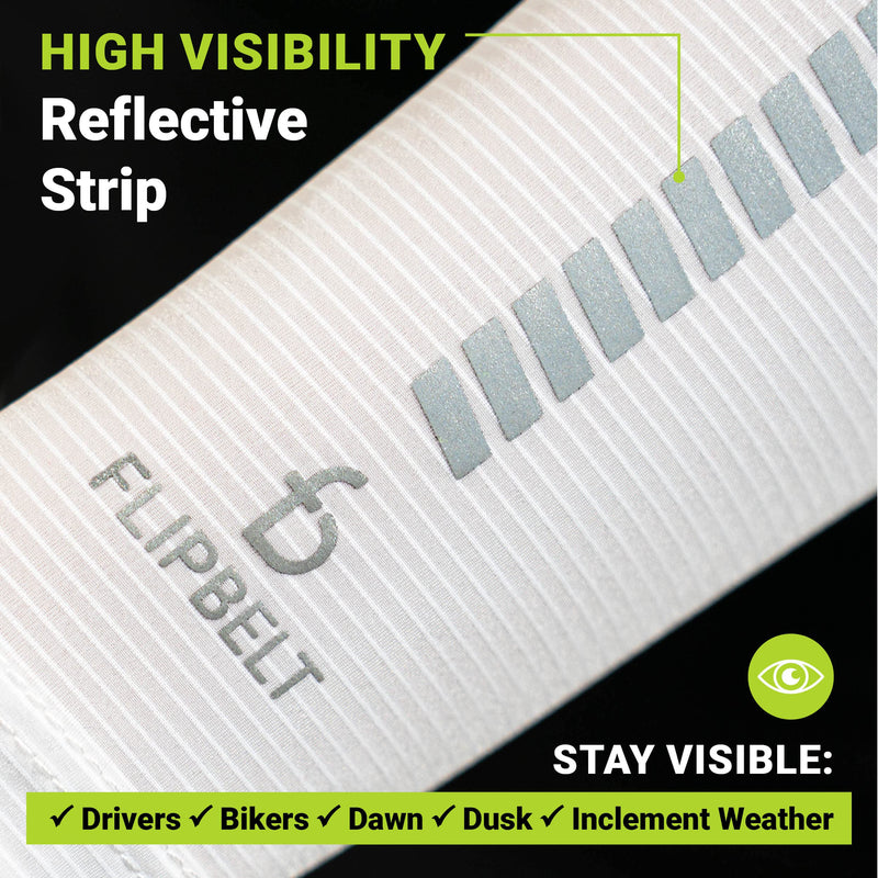 FlipBelt Arm Sleeves for Women and Men USA Company | UV Protection Elbow Brace for Women and Men | Cooling Arm Sleeves White Medium/Large