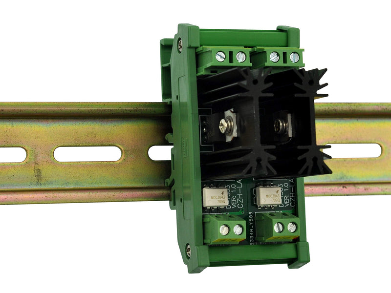 CZH-LABS DIN Rail Mount 8 Amp Solid State Relay SSR Module, in 4~32VDC, Out 100~240VAC. (2 Channels) 2 Channels