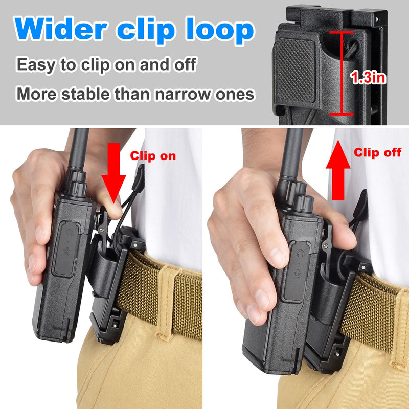 iGuerburn Two-Way Radio Holster Duty Belt, Universal Tactical Radio Holder Clip Law Enforcement Accessories for Men
