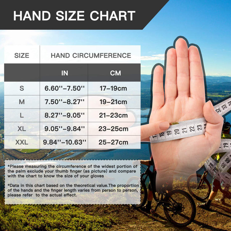 Souke Sports Cycling Bike Gloves Padded Half Finger Bicycle Gloves Shock-Absorbing Anti-Slip Breathable MTB Road Biking Gloves for Men/Women Black-black Small