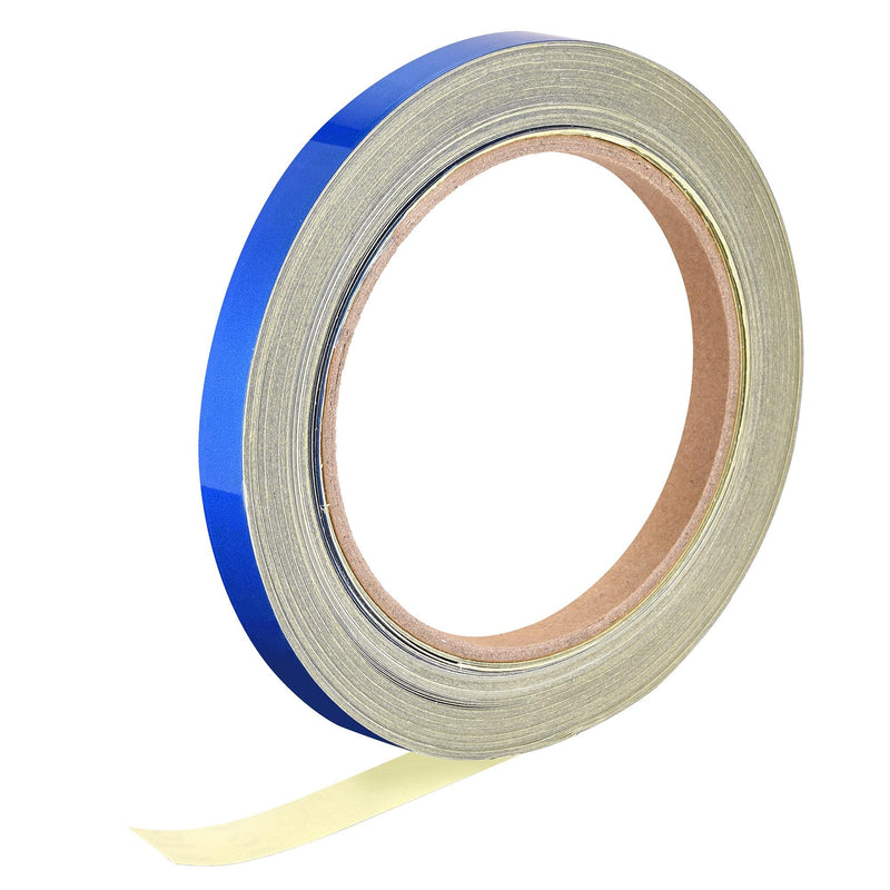 uxcell Reflective Tape Blue, 10mm x 25m, Outdoor Waterproof Warning Tape for Bikes, RV, and Boat Striping Marking