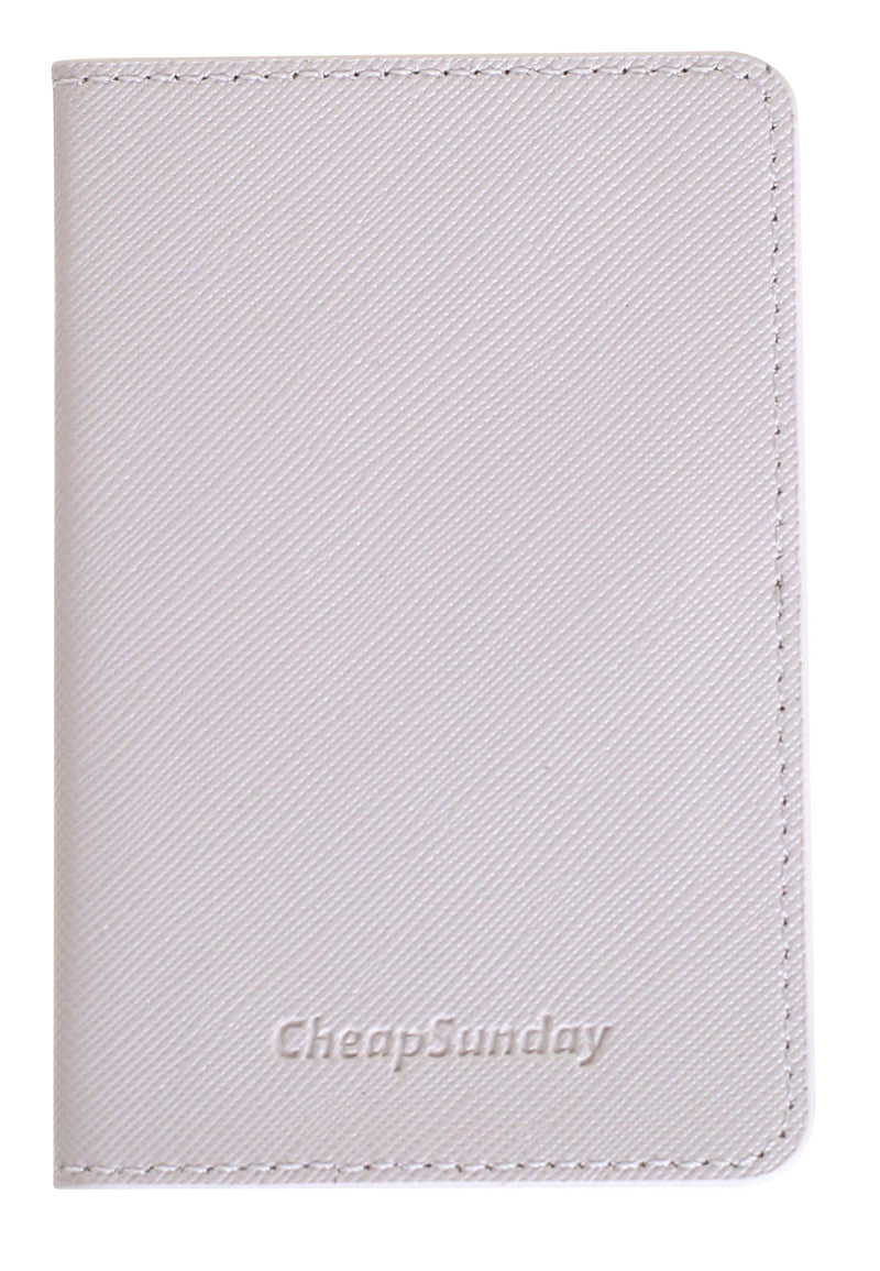 CheapSunday ID Card Holder for Back of Phone Leather Phone Wallet Stick On with Stand Flip Waterproof Leather Adhesive Wallet for Most Cellphones (Beige) Beige
