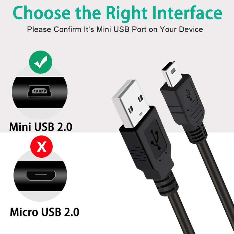 SaiTech IT 10 Pack USB 2.0 A to Mini 5 pin B Charging Cable for External HDDS/Camera/Card Readers/MP3 Player/PS3 Controller/GPS Receiver-Black -35cm(1 feet) 10 Pack - 35 CM