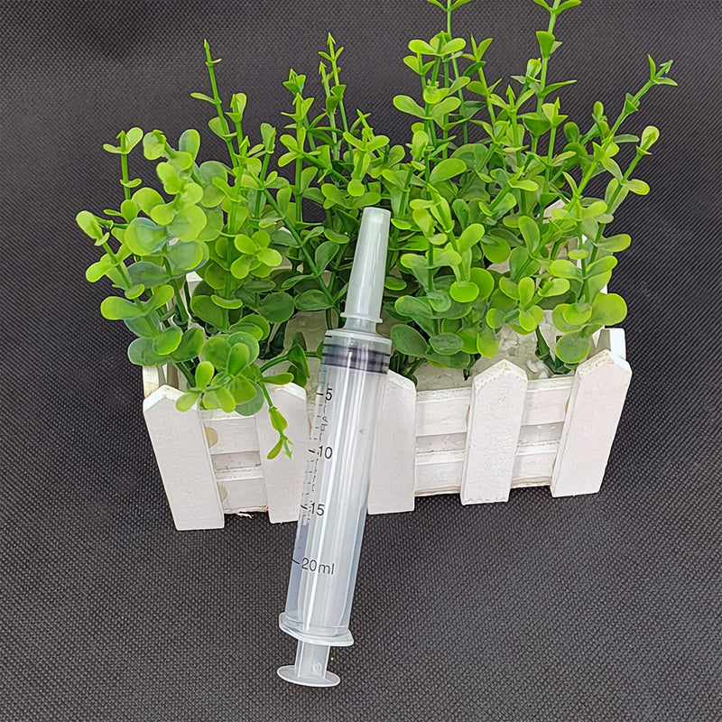 Pack of 6 20ml Syringes with Lid YUTOU Dosing Syringe Plastic Syringe Sterile Without Needle for Scientific Laboratories, Liquid Measuring and Dispensing, Animal Feeding, Plant Watering