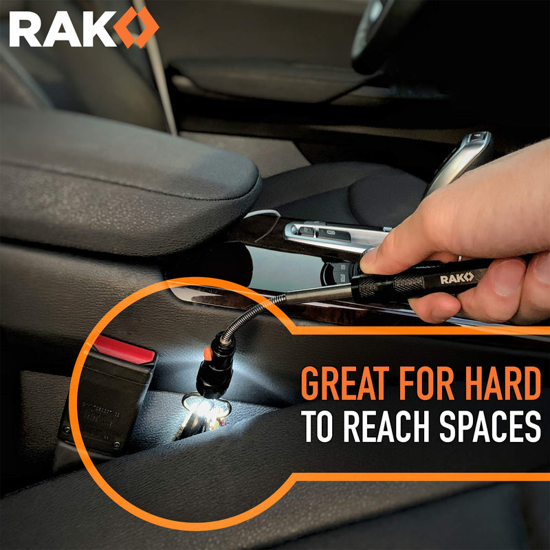 RAK Magnetic Pickup Tool - Telescoping Magnet Stick with 3 LED Lights and Extendable Neck up to 22 Inches - Gifts for Dad, Husband, Truck Driver, Handy Men or Women