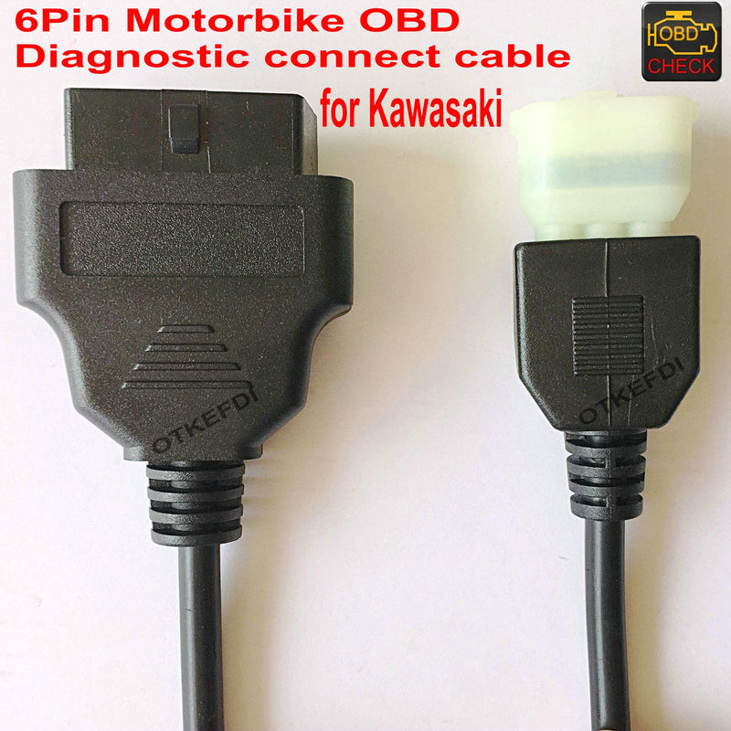 OTKEFDI Motorbike 6Pin OBD Cable Motorcycle OBD Diagnostic Connector