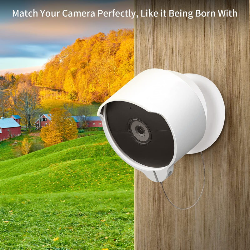 Anti-Theft Mount for Google Nest Cam(Battery), Anti-Drop Waterproof Camera Protective Cover with Security Chain Cable,Lock Accessories for Google Nest Cam Outdoor/Indoor, Battery (Camera Not Included)