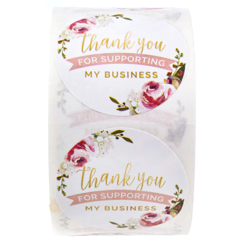 Thank You for Supporting My Business Label / 500 1.5" Small Business Labels