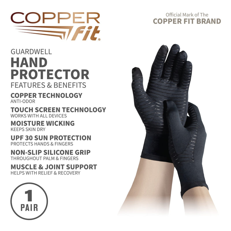 Copper Fit Guardwell Gloves Full Finger Hand Protection Large/X-Large
