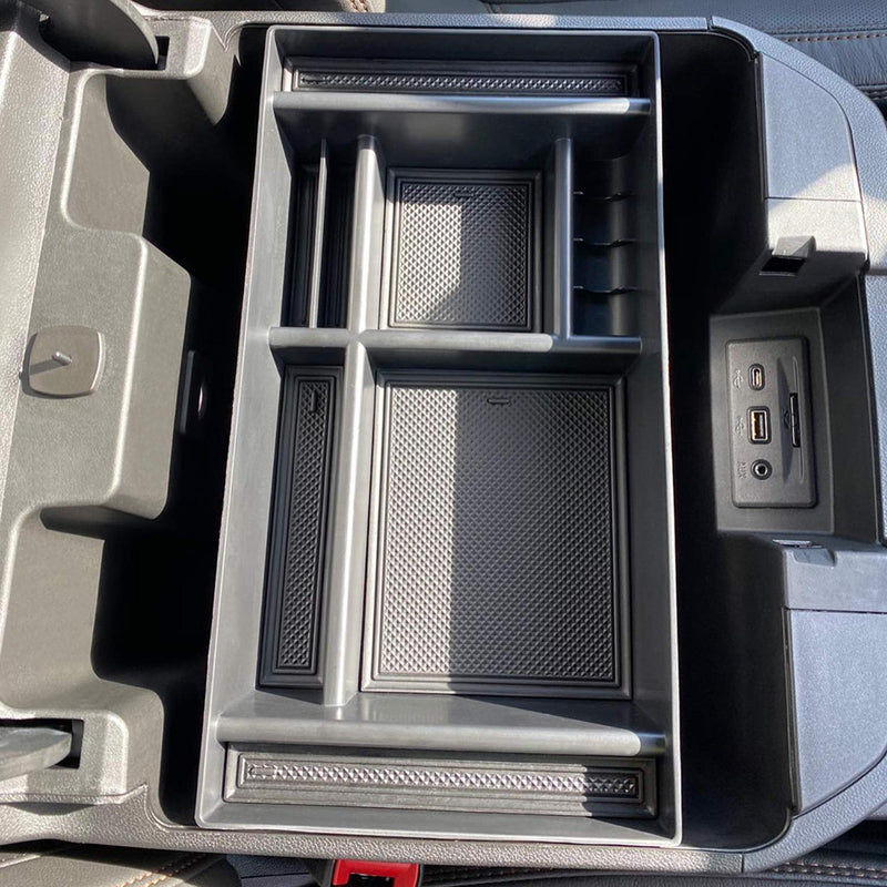 JKCOVER Center Console Organizer Tray Compatible with (2019-2021) Chevy Silverado 1500/GMC Sierra 1500 and 2020-2021 Silverado/Sierra 2500/3500 HD Accessories - Full Console w/Bucket Seats ONLYï¼ŒBlack black