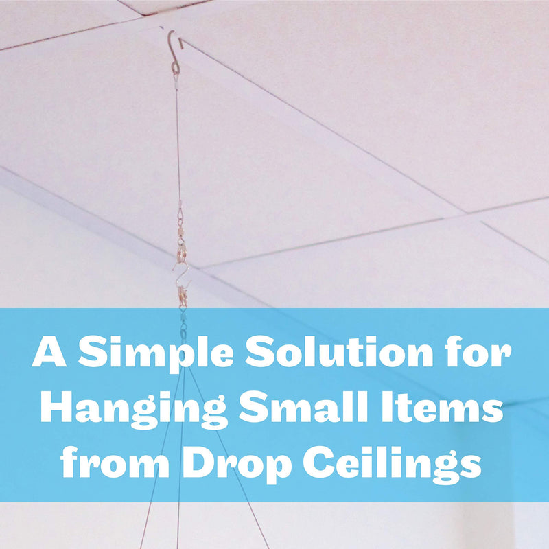 SharpTank Ceiling Grid Clips | 60 Pc Kit of White Clips and Ceiling Hooks for Hanging Classroom Decorations and Office Decor (Includes 30 Ceiling Clips and 30 S-Hooks) 60 Pc Set (30 Clips, 30 S-Hooks)