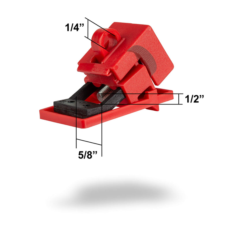 TRADESAFE Circuit Breaker Lockout Device - 10 Pack - 120/277 Volt - Lockout Tagout Electrical Breaker Clamp Lock Out - Loto Single Pole Breaker Lock Kit Refill for Stations