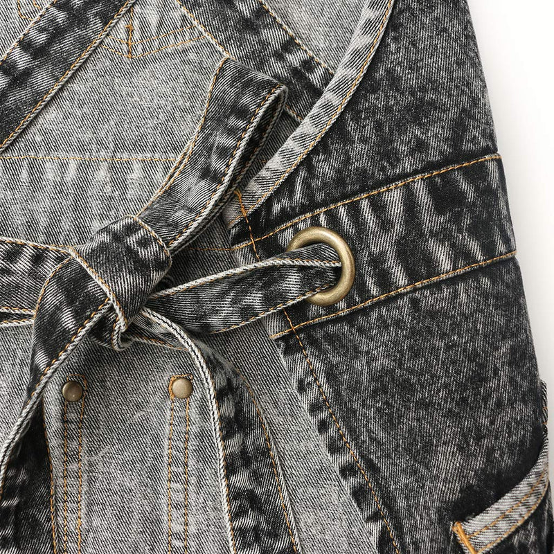 Jeanerlor - Denim Hair Stylist Tool Apron with Pockets for Women - Jean Work Apron Cross Straps & Adjustable S to M (Black) Medium Black