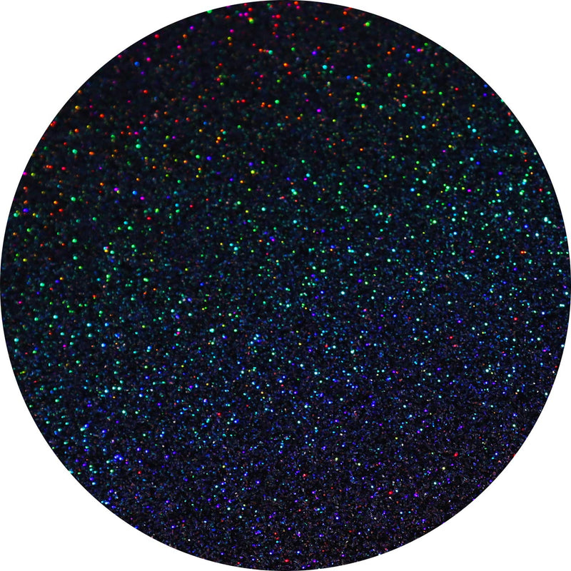 Hemway Polyurethane & Epoxy Glitter Metallic Glitter Crystals for Epoxy Resin Crafts, Tumblers, Arts, Crafts, Internal and External 500g / 17.6oz - Black Holographic