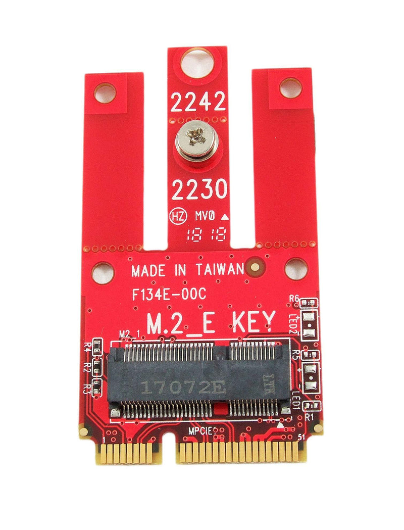 Ableconn MPEX-M2WL Mini PCIe Adapter with M.2 Key E Slot - Support PCIe and USB Based M.2 E Key and A-E Key Module for Mini PCI Express - Work for WiFi & Bluetooth M2 Module E Key M.2 Slot