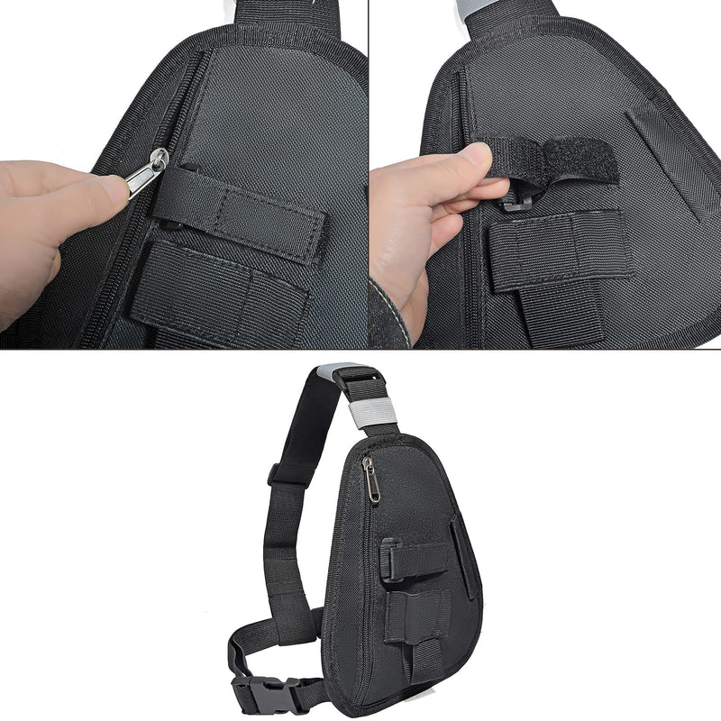 TWAYRDIO Radio Chest Harness Chest Pack Shoulder Radio Holster with an Adjustable Single Radio Pouch for Baofeng Retevis Yaesu Handheld Two-Way Radios and Walkie Talkies
