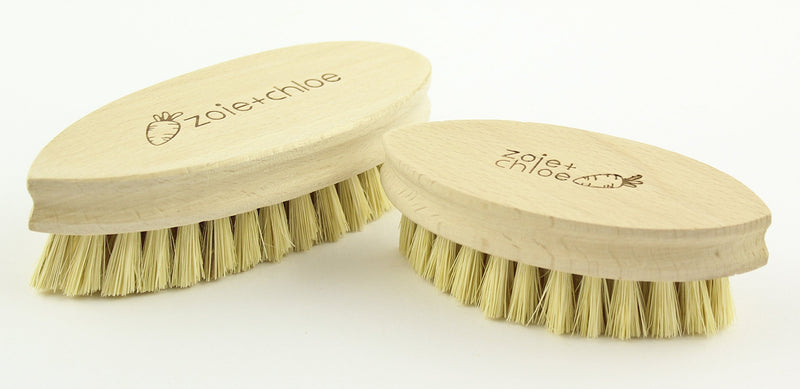 Zoie + Chloe 100% Natural Plant-Fiber Soft Bristles Vegetable Brush Small 4.3 INCH