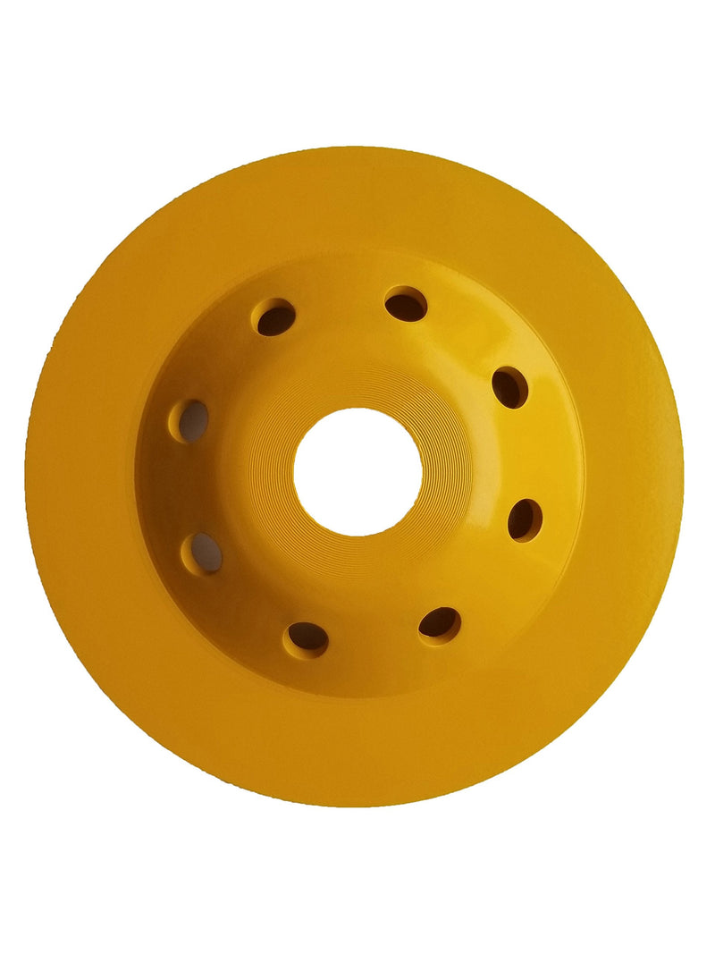 APLUS Diamond Cup Grinder Cup Grinder Cup Wheel Double Row 125 mm x 22.23 mm/22 mm for Concrete Stone Masonry (125 mm Yellow)