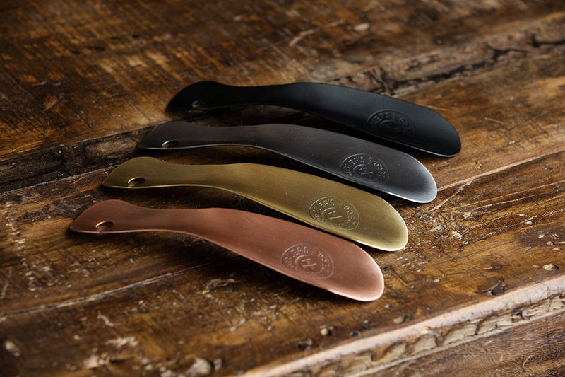 Cobbler's Choice 8" Metal Shoe Horn - Made in the USA - Designed for Comfort & Built for Durability! 8" Copper