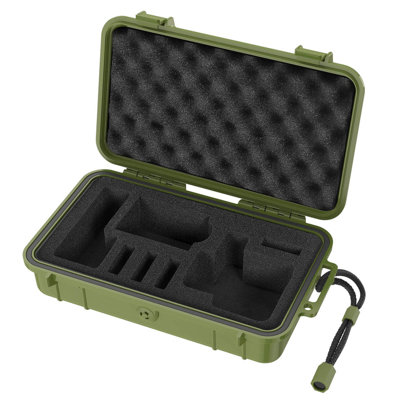 Smatree Waterproof Hard Case Compatible for Gopro Hero 10/9/8/7/6/5/Hero 2018 /DJI Osmo Action (Camera and Accessories NOT Included) (Green) Green