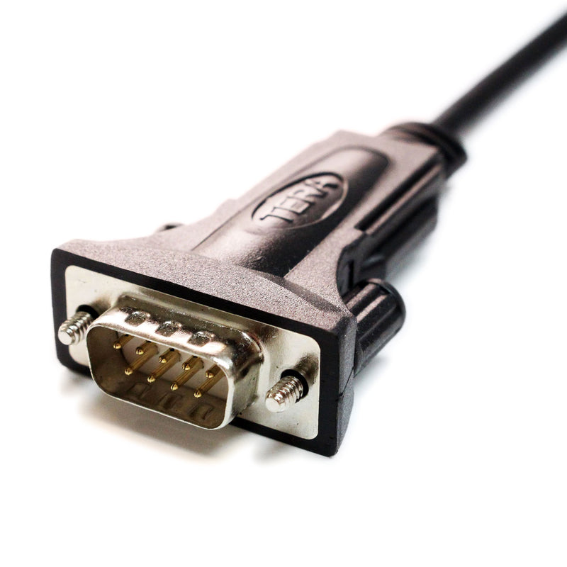 Tera Grand - Premium USB 2.0 to RS232 Serial DB9 Adapter Cable 10 Feet - Supports Windows 10, 8, 7, Vista, XP, 2000, 98, Linux and Mac - Built with FTDI Chipset and Thumbscrews 10 ft