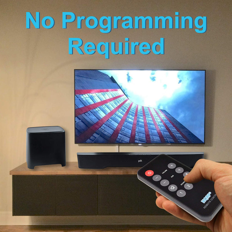 HQRP Remote Control Works with Polk Audio RE1305-2 RE1305-1 3000 4000 6000 ONE Step SB6000IHT SB4000IHT SB3000IHT Instant Home Theater Soundbar Speaker System Controller