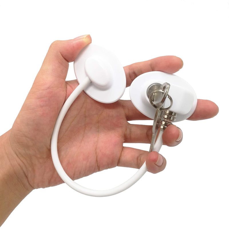 Alamic Refrigerator Door Lock - Freezer Door Lock Cabinet Lock Strong Adhesive Cable Lock Security Door Lock White - 1 Pack White Refrigerator Door Lock - 1 Pack