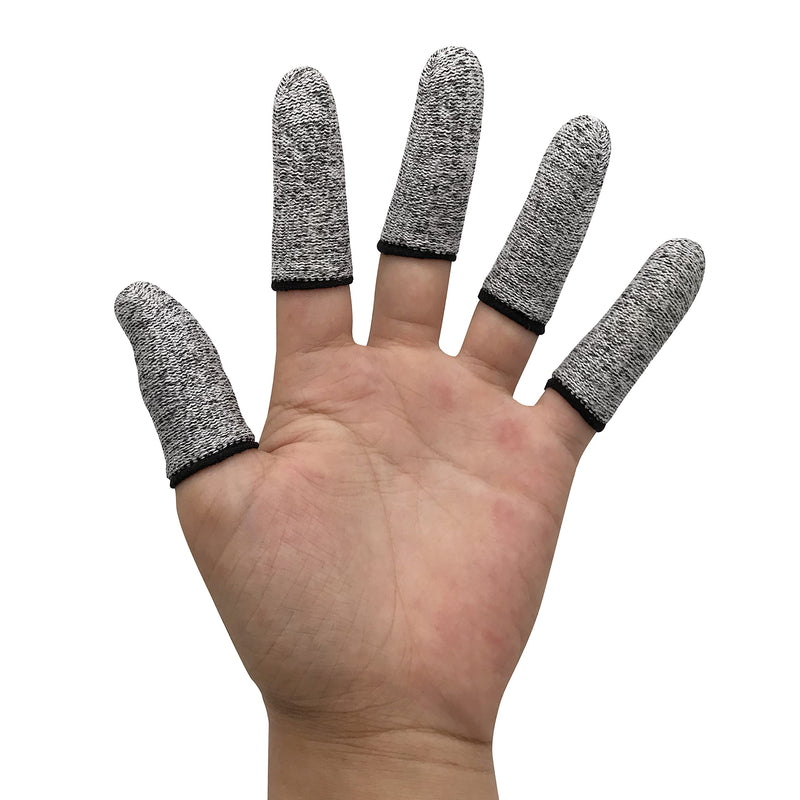 12 PCS Cut Resistant Finger Cots Protector Finger Sleeve Protectors Reusable Finger Covers Finger Protection Cots for Kitchen, Work, Sculpture, Anti-Slip, Reusable
