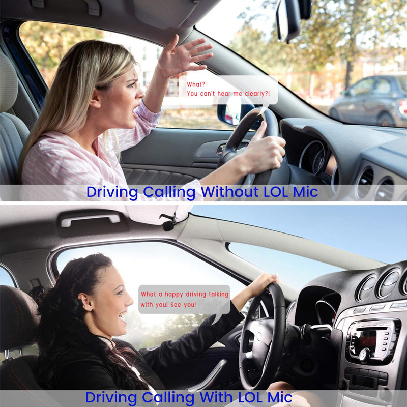 Car Microphone 3.5mm, Car Radio Mic Replacement for Pioneer Kenwood Boss JVC Sony Jensen Alpine Bluetooth Stereo Vehicle Head Unit Enabled Audio GPS DVD - External Hands Free Assembly Mike