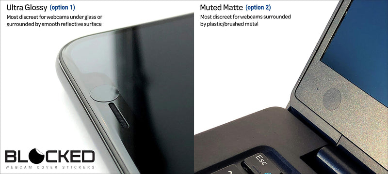 Webcam/Camera Vinyl Covers | 57 Low-Tack Restickable Webcam Sticker | Multiple Sizes | Black 57-Pack Tabbed (Muted Matte) Black 57-pack Tabbed | Muted Matte