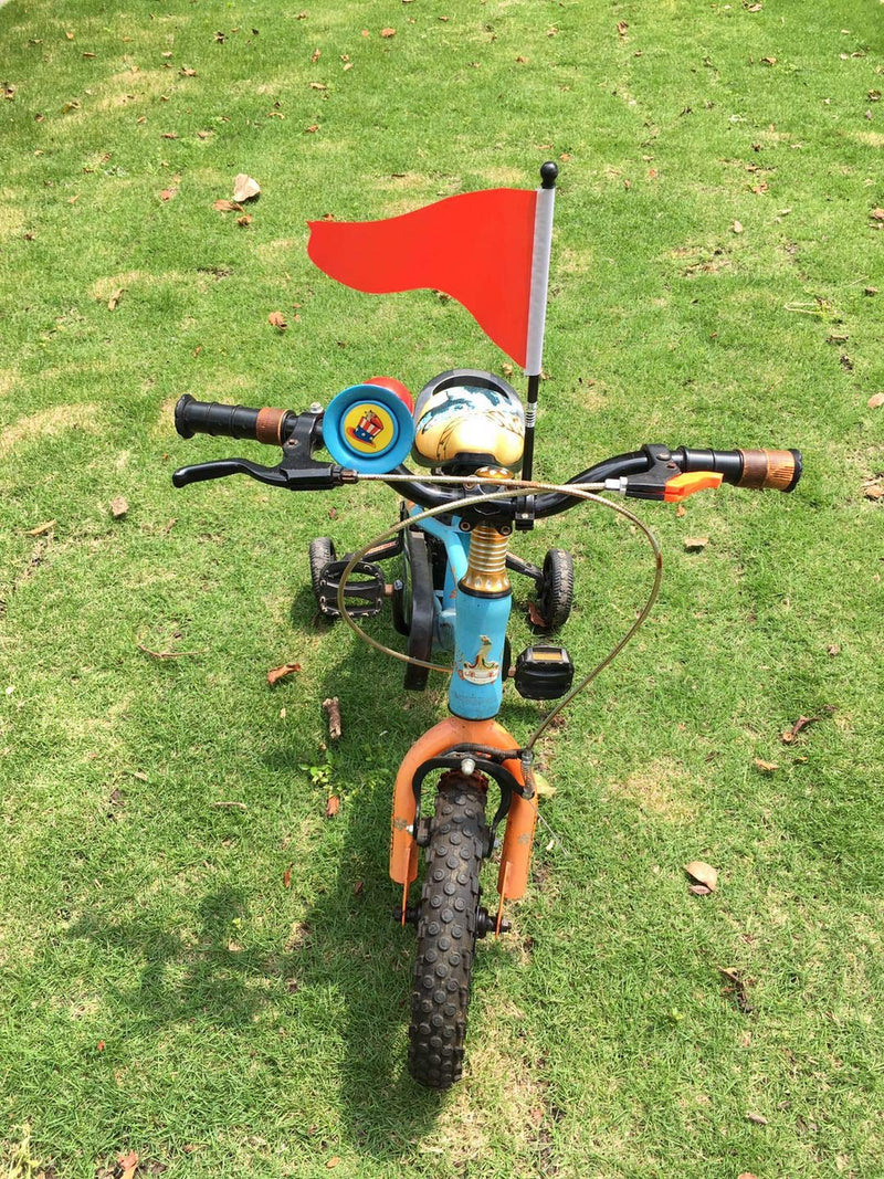 AISHEMI Kids Bike Accessories Cycling Handlebar Safety Triangle Flag Pole Polyester Tear-Resistant Waterproof Orange Safty Flag