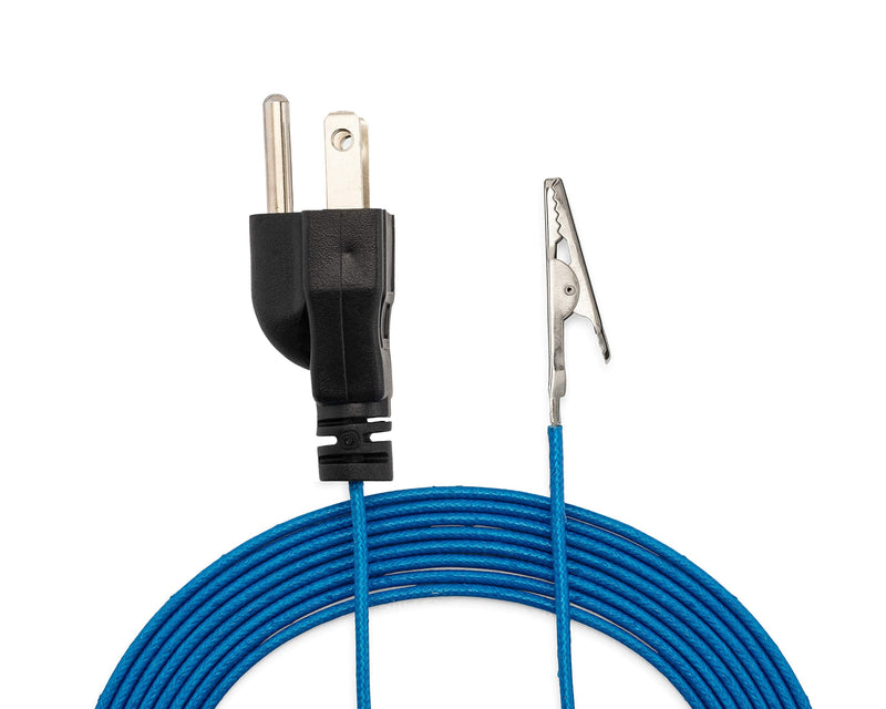 Nasafes Grounding Cord, Ground Cable, Grounding Wire, Ground Wire, Grounding Strap, Ground Strap, Grounding Cable, Anti Static, Grounding Plug - 3-Prong Ground Plug with Alligator Clip - 16.4 Ft