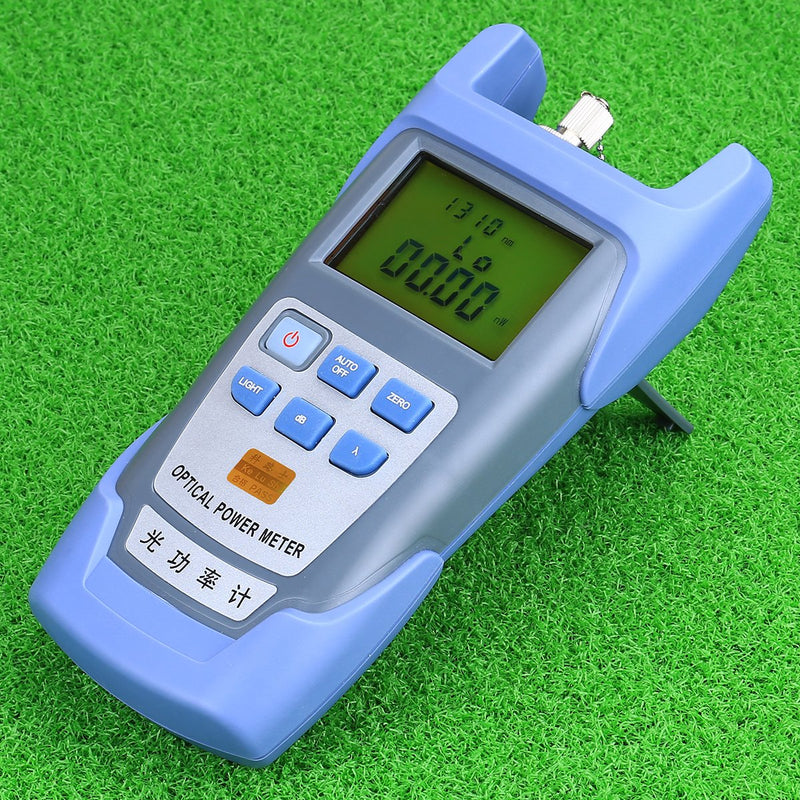 FTTH Fiber Optical Cable Tester Tool Fiber Optic Power Meter Test Seven Wavelength +10 to -70dBm for SC FC ST Connector CATV Testing and Telecommunciation