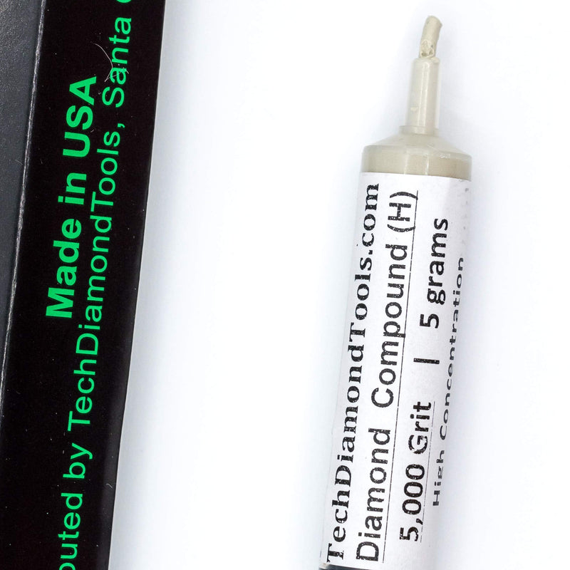 TechDiamondTools Kit of 3 Diamond Polishing Compound Polishing Paste 5000 14000 50000 Grit for Marble Glass Metal Rock Jewelry Resin Silver Gemstone with High Concentration of Diamond Powder USA Made 50000 14000 5000 grit