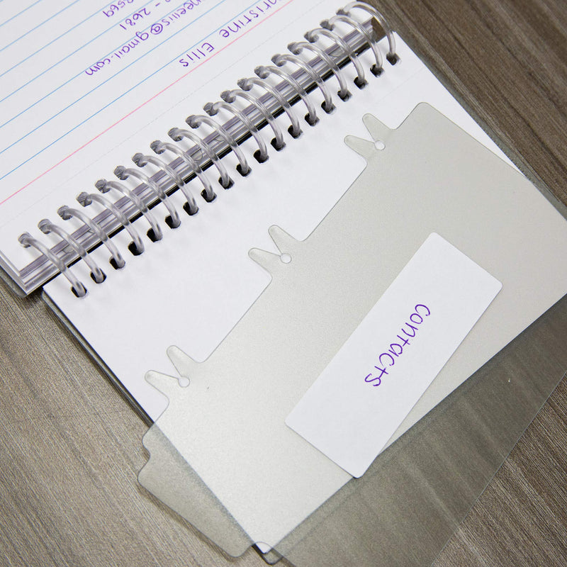 BAZIC Ruled Index Cards Book 3" X 5", View Poly Cover Spiral Bound Memo w/ 2 Tab Divider, White Flashcards, Lined Card for Memory (50/Pack), 6-Packs 50 Sheets 6-Pack