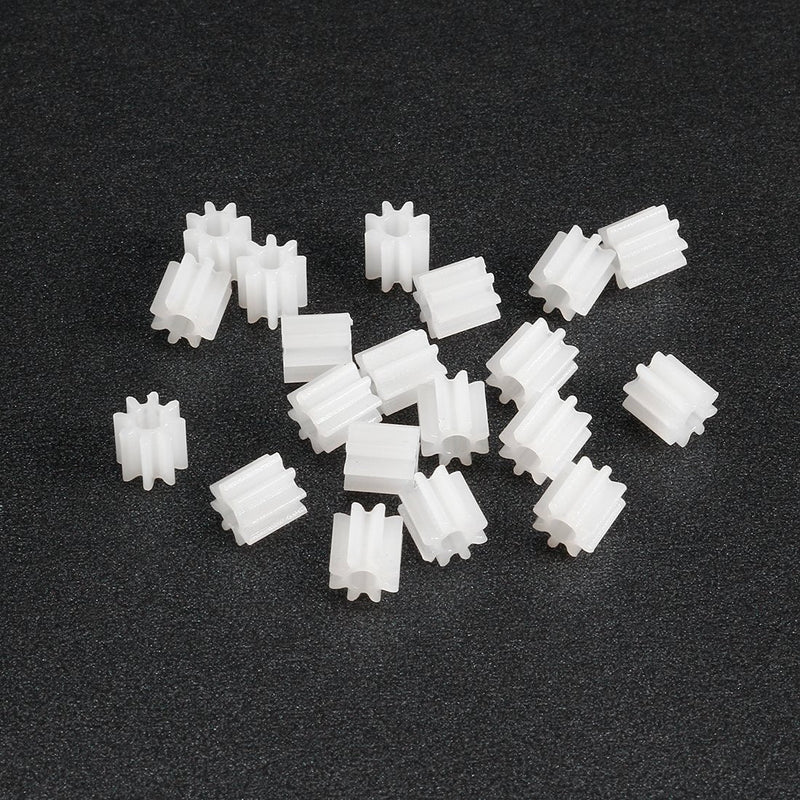 uxcell 20pcs Plastic Gears 8 Teeth Model 082A Reduction Gear Plastic Worm Gears for RC Car Robot Motor