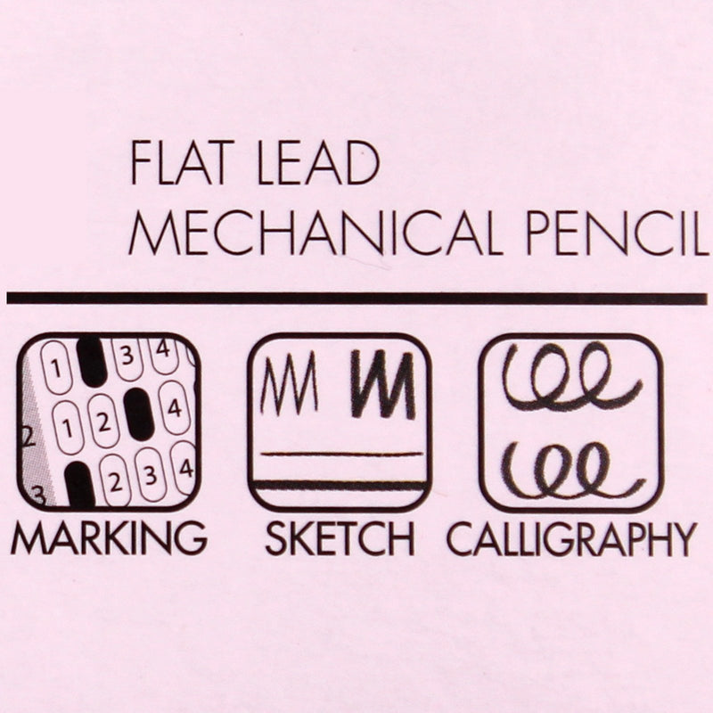 Morning glory Flat Lead 1.8 mm Holder Pen Mechanical Pencil for Draft Drawing, Art Sketching/Calligraphy/Marking (1.8 mm 2B Lead 6 Tube-36 Leads) Graphite Lead Refill