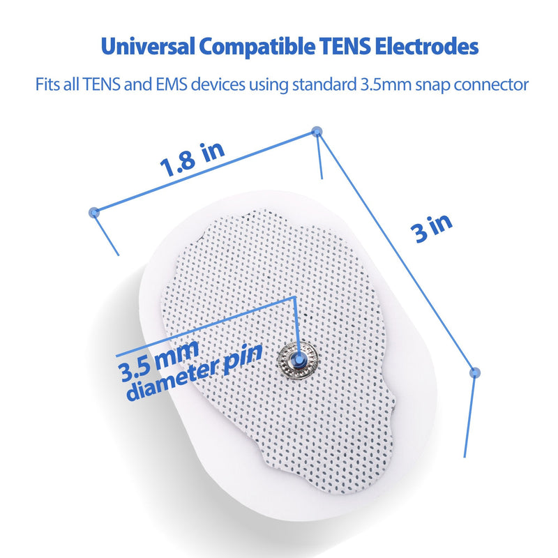 TENS Unit Pads, 22PCS Snap Electrodes，Reusable TENS Replacement Pads for Electrotherapy EMS Machine Muscle Stimulation Massager