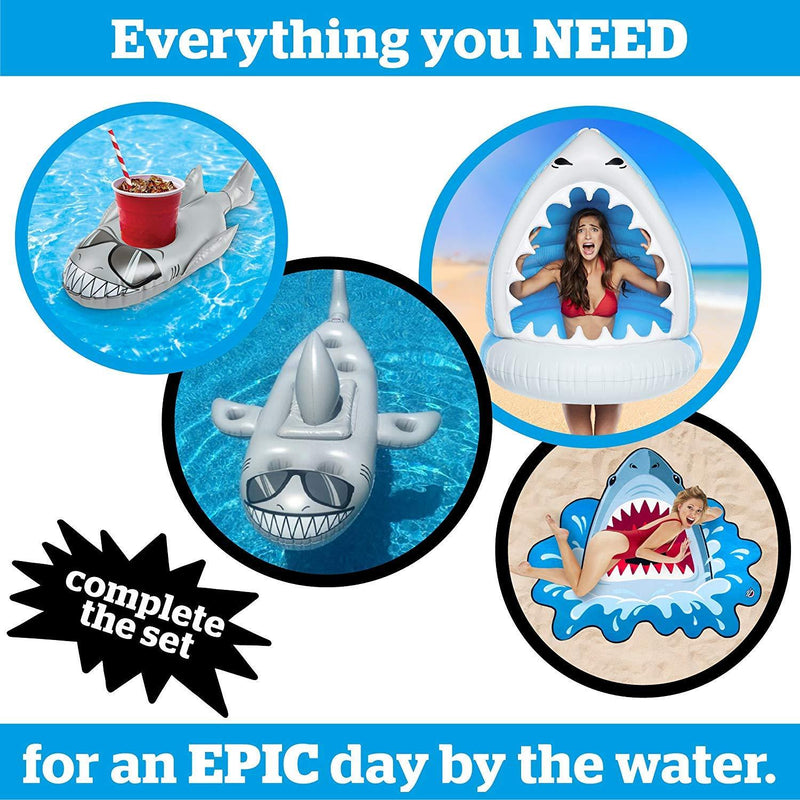 BigMouth Inc Giant Beach Blanket, Oversized Beach Towel, Ulta-Soft Microfiber Towel, Washing Machine Friendly Shark Bite