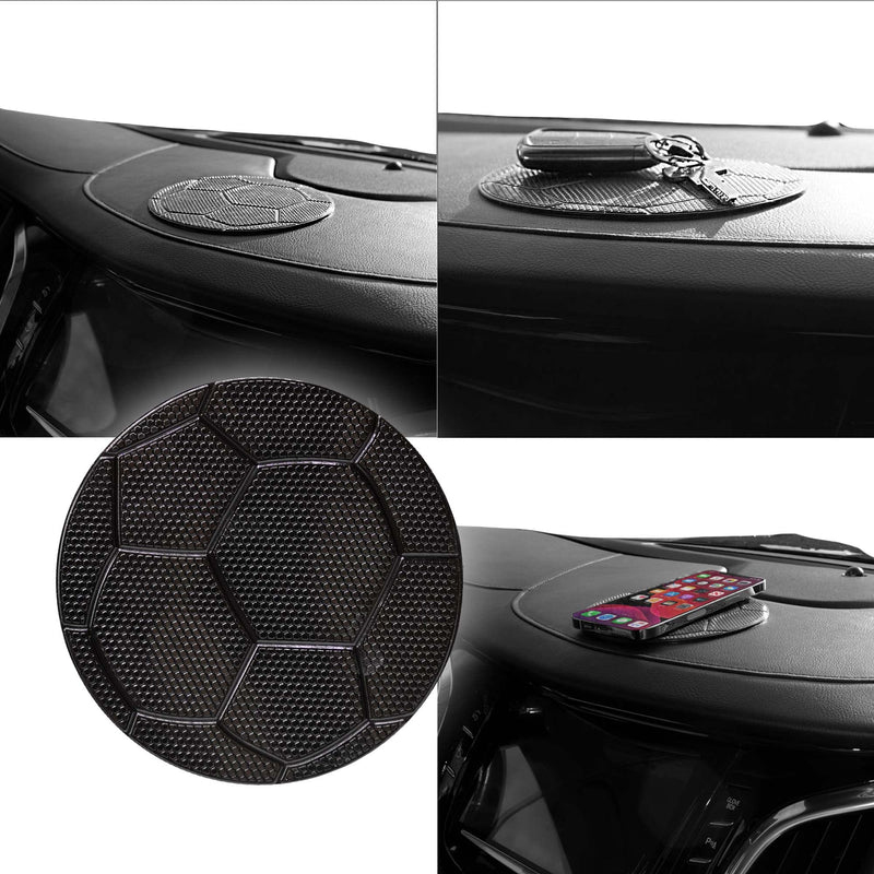 Non-Slip Sticky Gel Pad for Car Dashboard, Large Thick Anti Slip Grip Mat for Cell Phone, Radar Detector, Tablet, GPS, Keys or Sunglasses, Large Round 5.5”