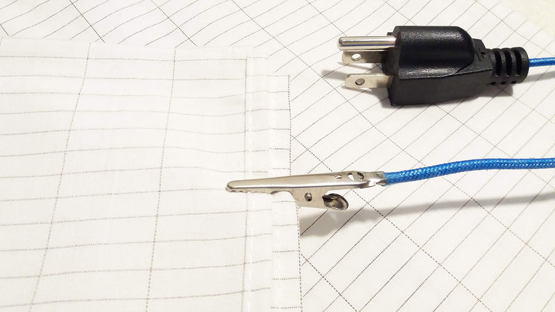 Nasafes Grounding Cord, Ground Cable, Grounding Wire, Ground Wire, Grounding Strap, Ground Strap, Grounding Cable, Anti Static, Grounding Plug - 3-Prong Ground Plug with Alligator Clip - 16.4 Ft