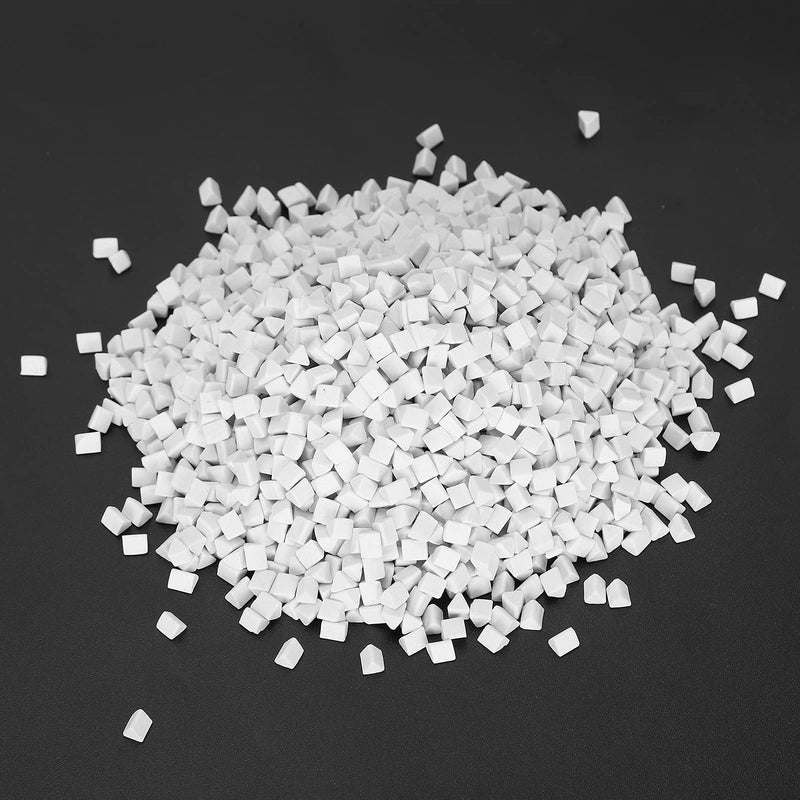 GLOGLOW Small Ceramic Media, Ceramic Filling Media Rock Drumming Ceramic Triangle Pellets for Vibratory Polishing Grinder 0.2 Inch Polishing Granules