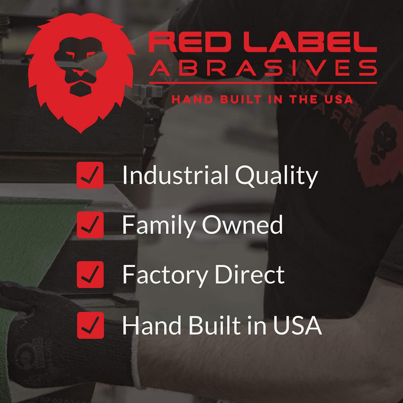 Red Label Abrasives 6 X 48 Inch 80 Grit EdgeCore Metal Grinding Ceramic Sanding Belts, Extra Long Life, 2 Pack