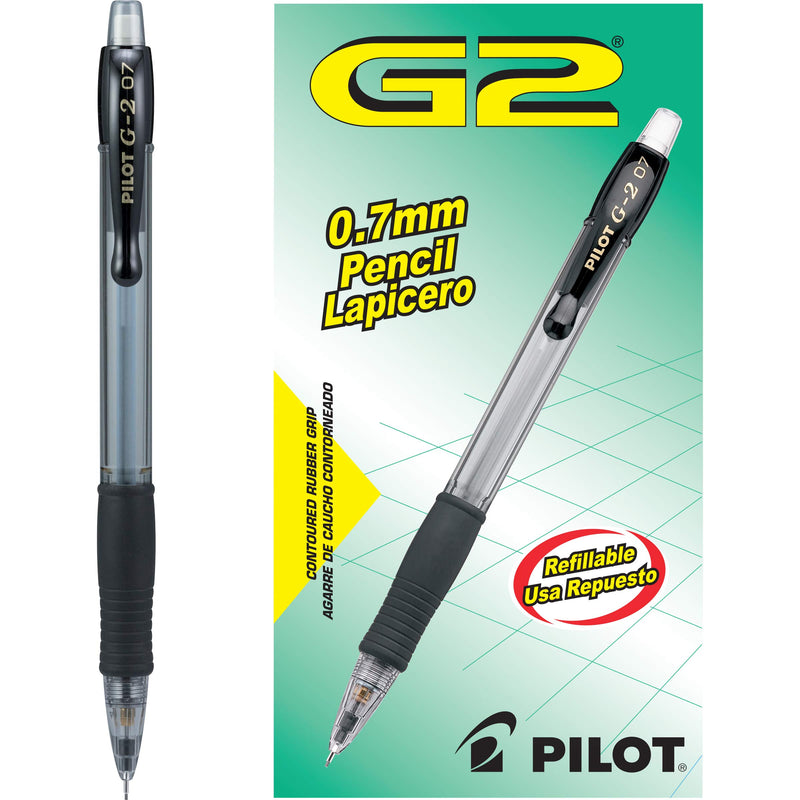 PILOT G2 Mechanical Pencils, 0.7mm Lead, with Black Accents, 12-Pack (51015) 12-Count