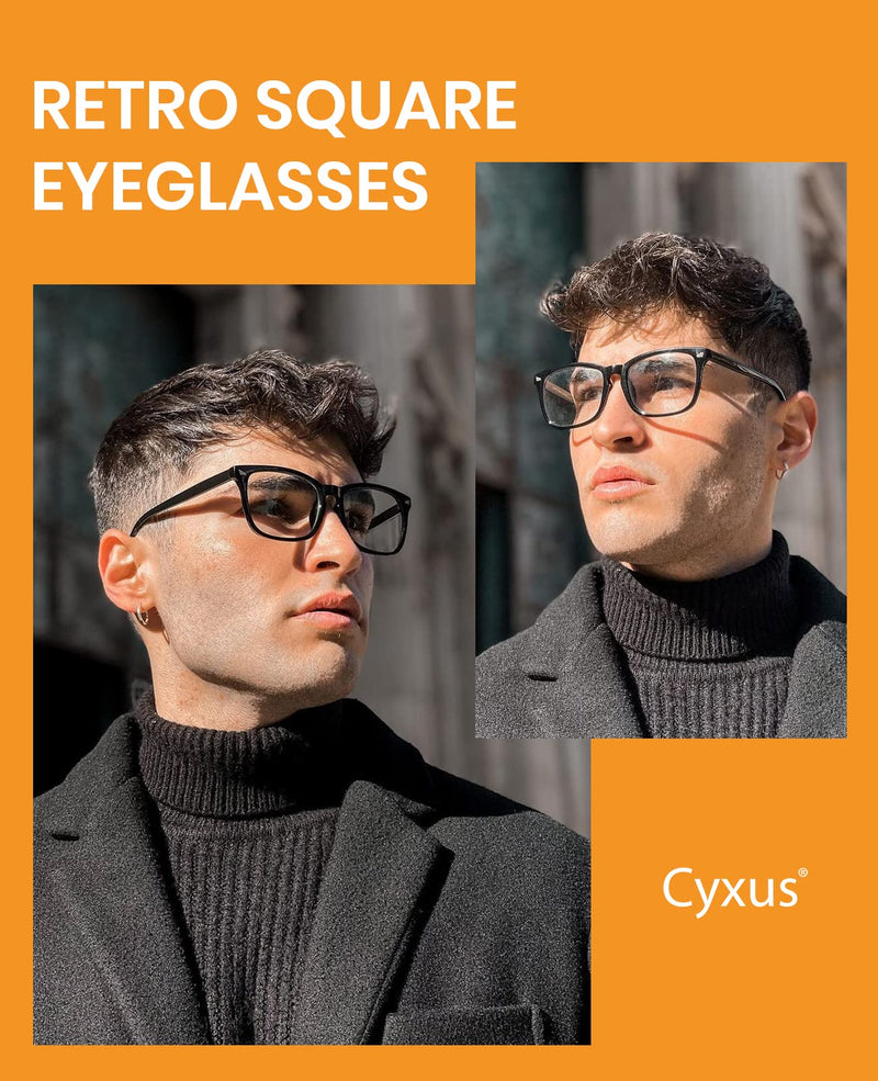 Cyxus Blue Light Glasses Computer Glasses HEV-Absorbed UV Blocking Eyeglasses 00 - Classic BlackÂ·large