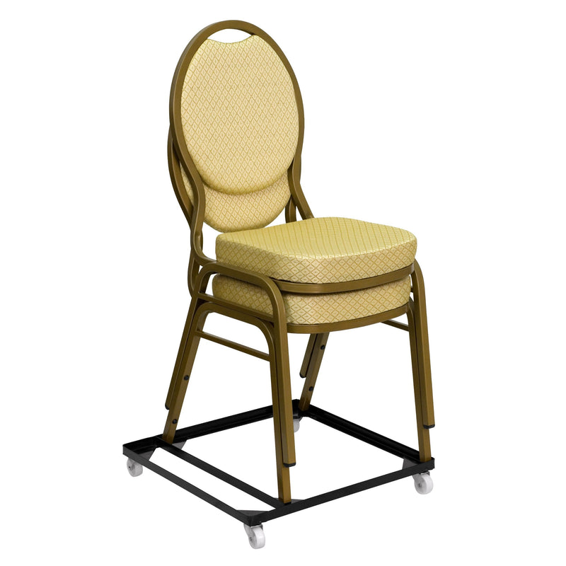 Flash Furniture HERCULES Series Steel Stack Chair and Church Chair Dolly 1 Pack