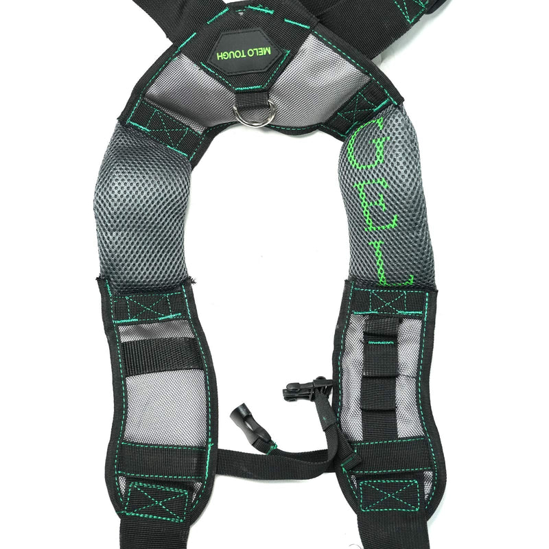 MELOTOUGH Gel Construction Work Suspender Tool Belt Suspenders with Gel shoulder pad Detachable Phone Holder (Heavy Duty Clip End Tool Belt Suspenders) Heavy Duty Clip End Tool Belt Suspenders