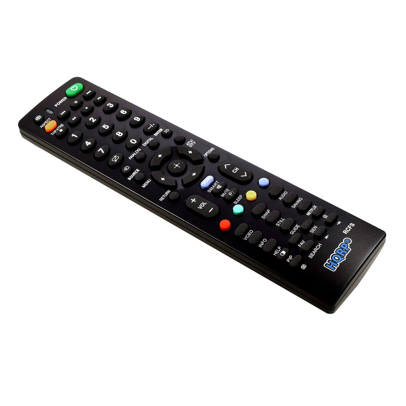 HQRP Remote Control Compatible with Sony KDL-52V4100 KDL-52V5100 KDL-52VE5 KDL-52VL150 KDL-52W3000 KDL-52W4100 KDL-46V4100 KDL-46V5100 KDL-46VE5 KDL-46VL130 LCD LED HD TV Smart 1080p 3D Ultra 4K