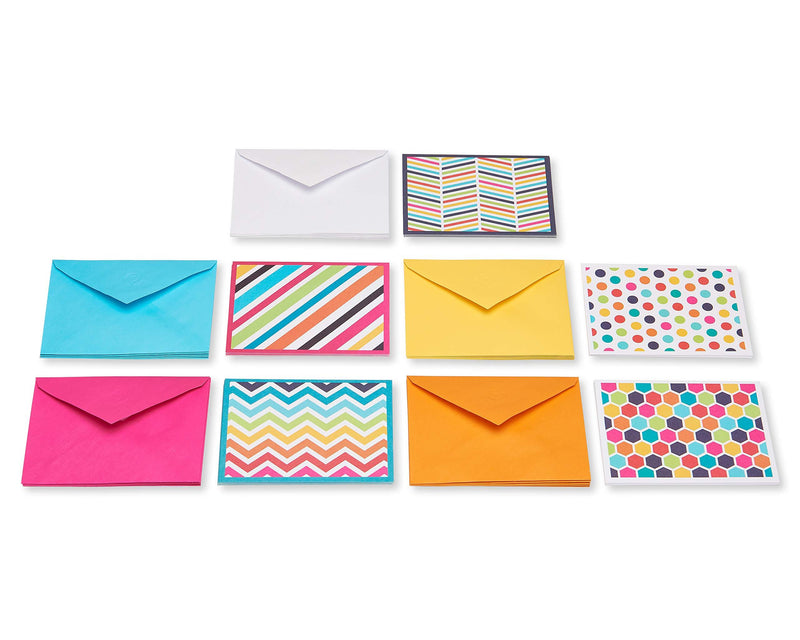 American Greetings Blank Cards with Envelopes, Bright Patterns (30-Count)