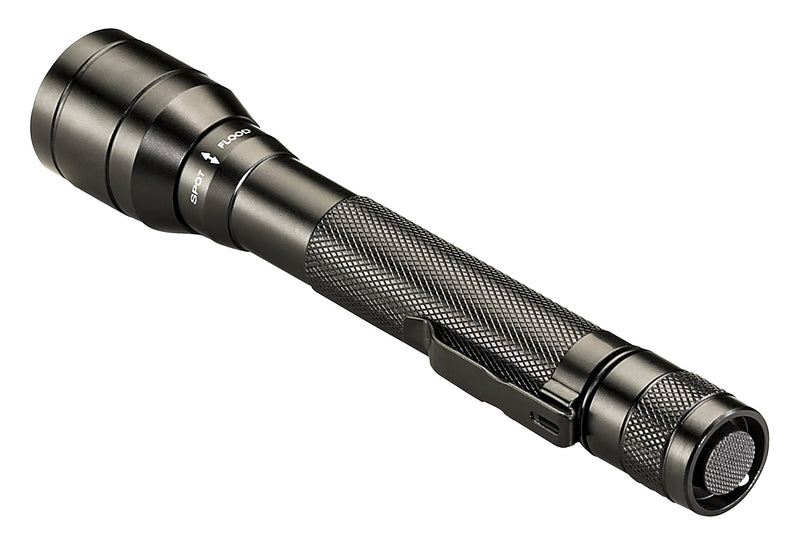 Streamlight 71701 Jr. F-Stop 250-Lumen Flood/Spot LED Flashlight With 2 AA Alkaline Batteries, Black - Box Packaged